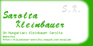 sarolta kleinbauer business card